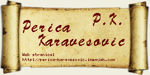 Perica Karavesović vizit kartica